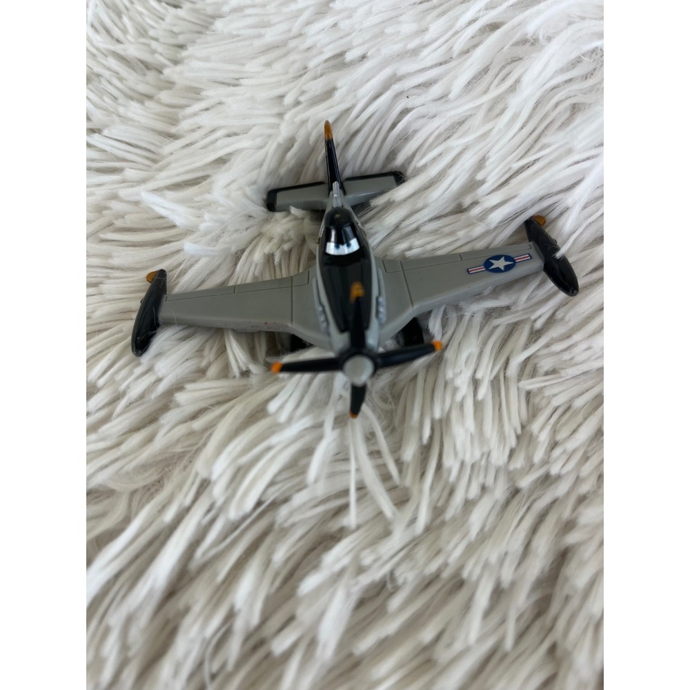 Disney Planes Bravo Diecast Metal Toy Airplane Grey Black X9471 Mattel Movie